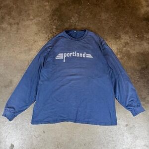 Vintage 90s Blue long sleeve shirt with Portland graphic Size men's XL